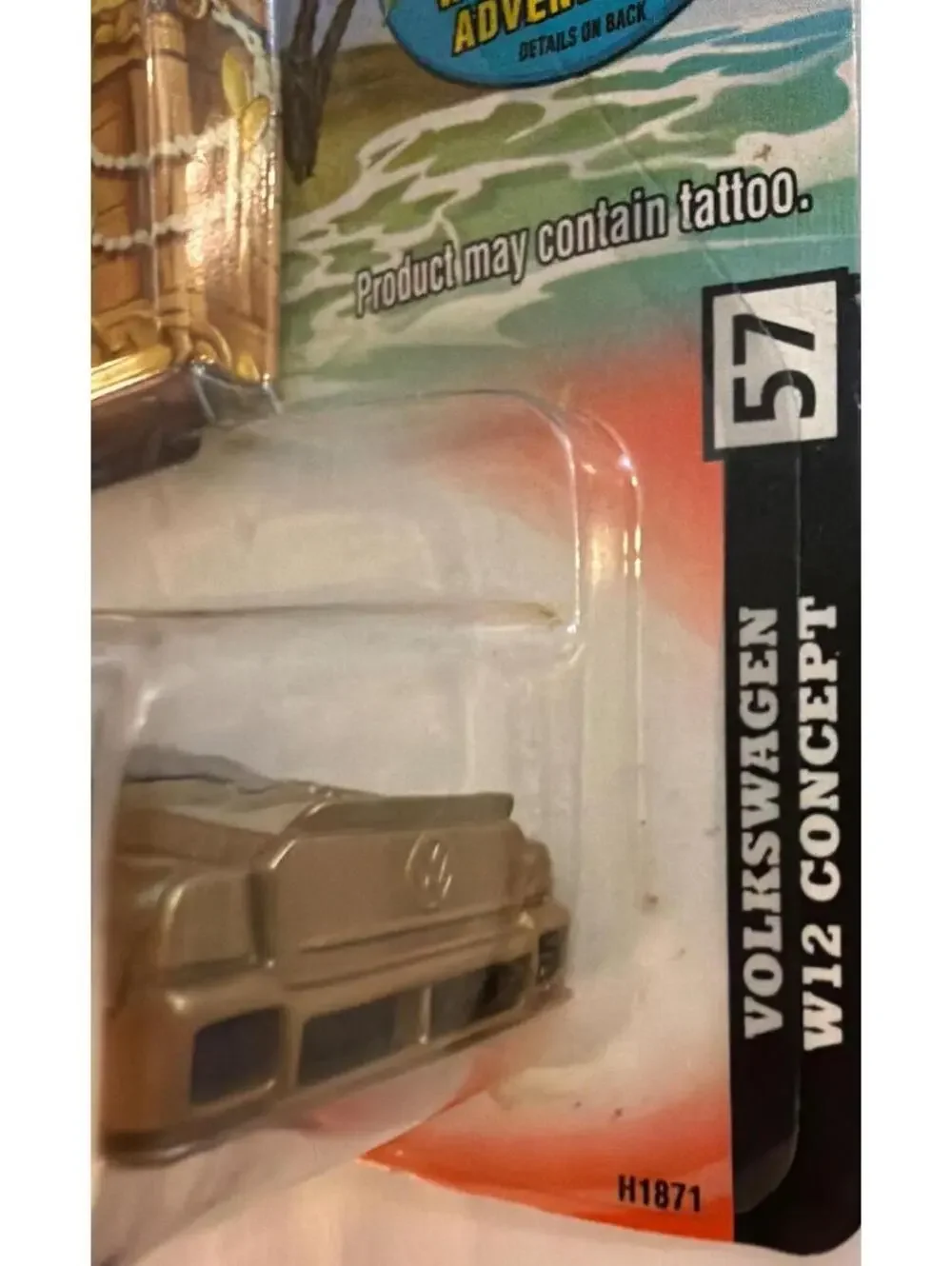 Matchbox Volkswagen W12 Concept Gold Die-Cast Car 57 Treasure Inside In Original